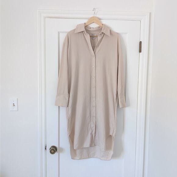 COS Dresses & Skirts - NWT Cos Corduroy 100% Cotton Cream Midi Shirt Dress, size 6